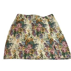 Wild Fable Coquette Romantic Floral Garden Mini Jacquard Tapestry Y2K Miniskirt